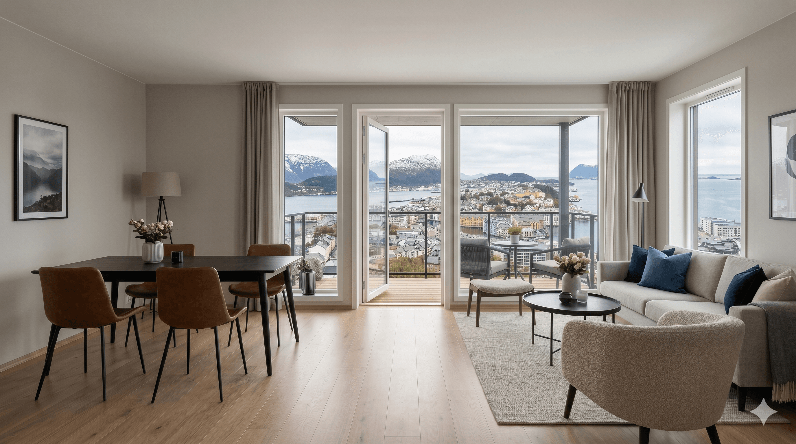 Stilren, fullt møblert Like Home-leilighet